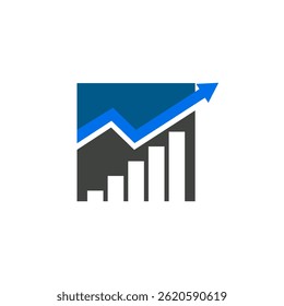 Modern graphic representing business growth and financial success. Perfect for corporate presentations and reports.