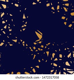 modern graphic splatter pattern in navy & gold
