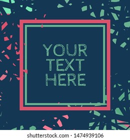 modern graphic splatter pattern in turquoise
