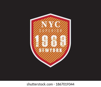 Modern graphic vector illustration of lettering, new york fashion, perfect for the design of t-shirts, clothes, hoodies and other fashions