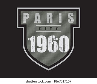 Modern graphic vector illustration of letters, fashion paris, perfect for t-shirts, clothing, hoodies and other clothing designs