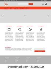 Modern graphic web template of Internet business. Clear webdesign