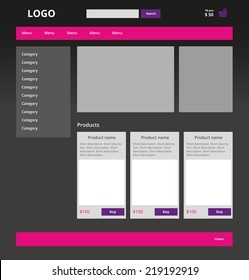 Modern graphic web template of Internet business. Clear webdesign