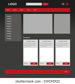 Modern graphic web template of Internet business. Clear webdesign