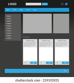 Modern graphic web template of Internet business. Clear webdesign