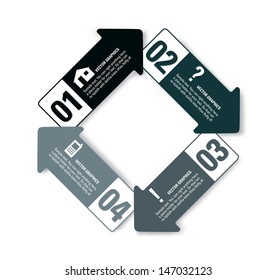 Modern Graphic or Website Layout. Numbered Banners. Eps10 Format.