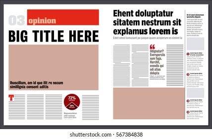 modern graphical design newspaper template