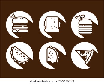 Modern graphical and flat user icon/elements