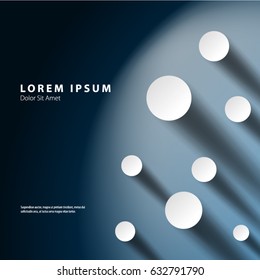 Modern Graphic/Design Elements. Abstract Template with Clean Minimal Style. Circles with Shadows in Gradient Background