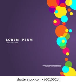 Modern Graphic/Design Elements. Abstract Template with Clean Minimal Style. Overlapping Colorful Circles in Gradient Effect Background