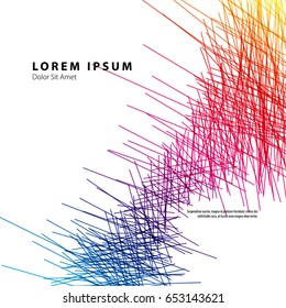 Modern Graphic/Design Elements. Abstract Template with Clean Minimal Style. Overlapping Multi-Colored Lines in White Background
