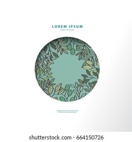 Modern Graphic/Design Elements. Abstract Template with Clean Minimal Style. Tropical Leaves Background