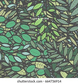Modern Graphic/Design Elements. Abstract Template with Clean Minimal Style. Overlapping Leaves Background