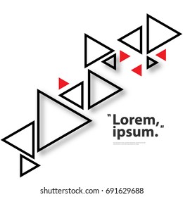 Modern Graphic/Design Elements. Abstract Template with Clean Minimal Style. Triangles in White Background