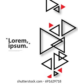 Modern Graphic/Design Elements. Abstract Template with Clean Minimal Style. Triangles in White Background