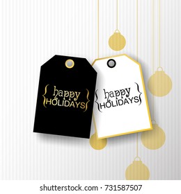 Modern Graphic/Design Elements. Abstract Template with Clean Minimal Style. Hanging Tag for Christmas Layout/Cover Background