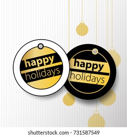 Modern Graphic/Design Elements. Abstract Template with Clean Minimal Style. Hanging Tag for Christmas Layout/Cover Background