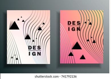 Modern graphics for hipsters. an element for registration of business cards, invitations, gift cards, leaflets and brochures. set. abstract background
