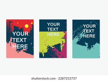 Modern graphics for hipsters. Paint background with dynamic frame. Vector frame element for design cover templates and flyers and brochures