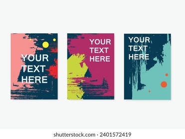 Modern graphics for hipsters. Paint background with dynamic frame. Vector frame element for design cover templates and flyers and brochures