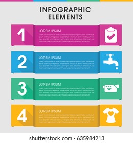 Modern graphics infographic template. infographic design with graphics icons includes tap. can be used for presentation, diagram, annual report, web design.