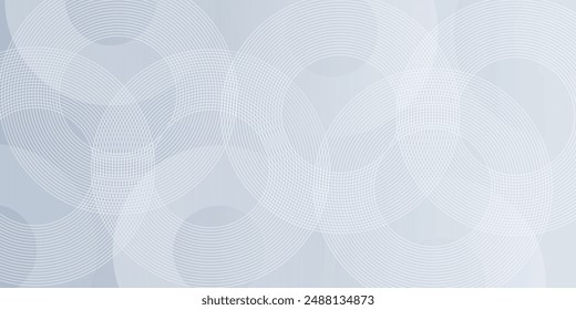 Modern gray abstract background with geometric shapes. White circle lines pattern. Minimal geometric design. . Suit for cover, poster, banner, brochure, header, presentation, web, flyer