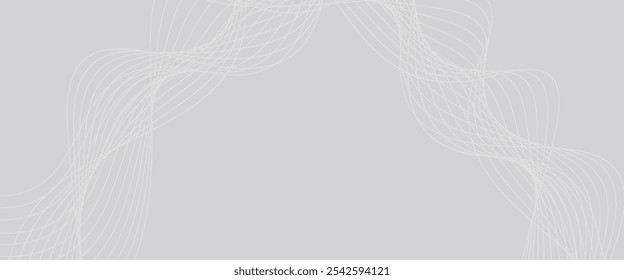Modern gray abstract background with geometric shapes. White circle lines pattern. Minimal geometric design. . Suit for cover, poster, banner, brochure white or gray background design