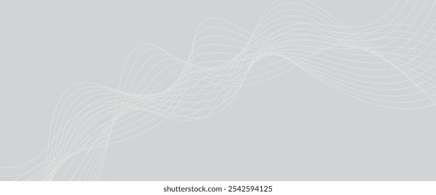 Modern gray abstract background with geometric shapes. White circle lines pattern. Minimal geometric design. . Suit for cover, poster, banner, brochure white or gray background design