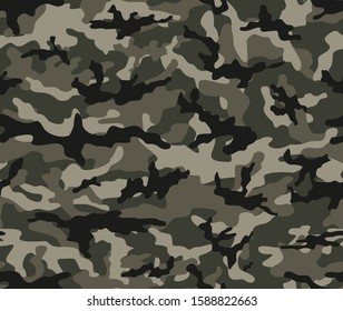 Modern gray camouflage pattern. Seamless vector background. Print. Illustrator.