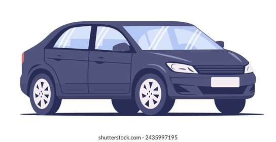 modern gray car sedan travel by auto road trip holiday transport driving automobile tourism concept