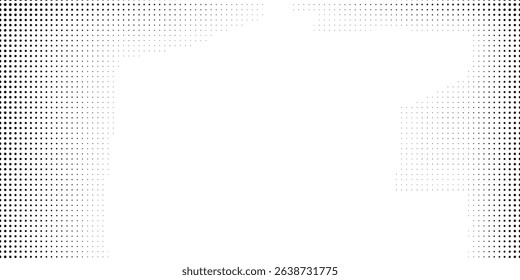 Modern gray dotted halftone gradient texture. Vanishing polka dot background. Repeating dots gradation pattern modern abstract
