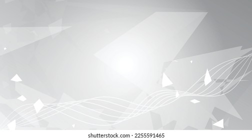 Modern Gray Geometric Backdrop. Technology Background. Social Media Banner. Wallpaper. Vector Illustration