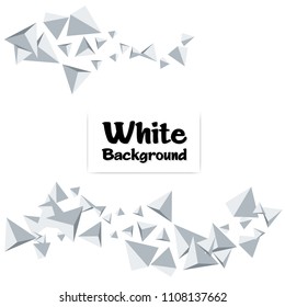 Modern Gray Polygon White Background Vector Image
