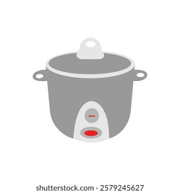 Modern Gray Rice Cooker Illustration