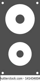 modern 
Gray speaker icon  vector 
