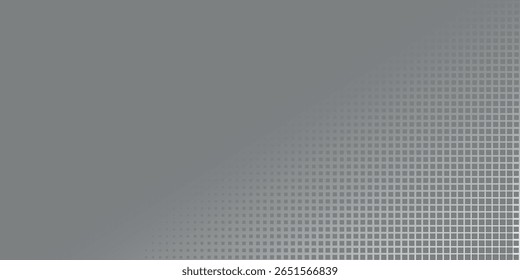 Modern gray vector halftone gradient texture. Simple gray dotted background illustration in square shapes.