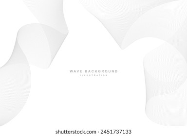Modern gray wavy lines background
