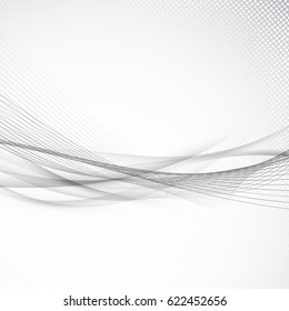 Modern grayscale speed wave lines futuristic layout. Vector illustration