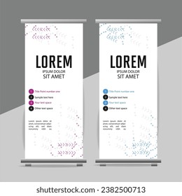 modern great abstract roll up  banner design with creative shapes