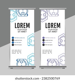 modern great abstract roll up  banner design with creative shapes