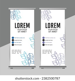 modern great abstract roll up  banner design with creative shapes