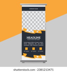 modern great  roll up banner design display standee for presentation purpose