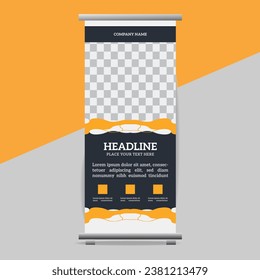 modern great  roll up banner design display standee for presentation purpose
