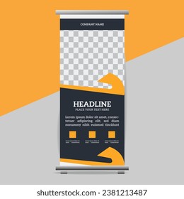 modern great  roll up banner design display standee for presentation purpose