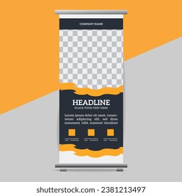 modern great  roll up banner design display standee for presentation purpose