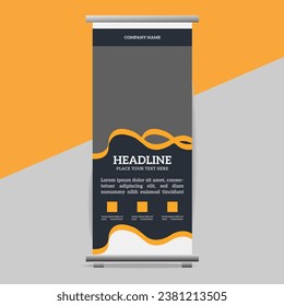modern great  roll up banner design display standee for presentation purpose