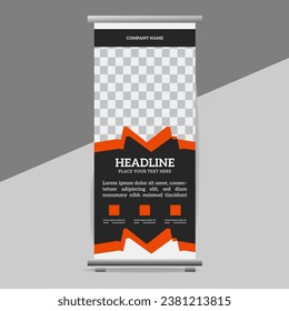 modern great  roll up banner design display standee for presentation purpose