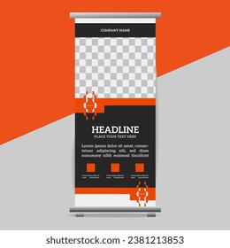 modern great  roll up banner design display standee for presentation purpose
