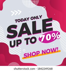 MODERN GREAT SALE BANNER TEMPLATE VECTOR RED COLOR