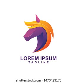 Modern Great unicorn logo premium